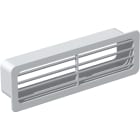 S&P - Grille extérieure rectangulaire PVC rigide, 55 x 220 mm, gamme TUBPLA