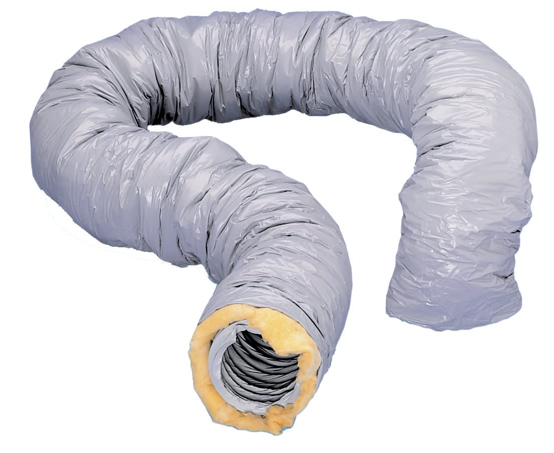 S&P - Gaine souple PVC renforcée, isolée 25 mm de verre, diamètre 80 mm, longueur 6 m