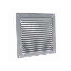 S&P - Grille de prise d'air ext. alu époxy blanc, 210X210 mm + grille anti-moustiques