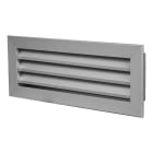 S&P - Grille de reprise à ailettes fixes, simple déflexion, aluminium, D 800 x 200 mm