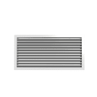 S&P - Grille de reprise à ailettes fixes, simple déflexion, blanc, D 800 x 150 mm
