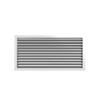 S&P - Grille de reprise à ailettes fixes, simple déflexion, blanc, D 1000 x 300 mm