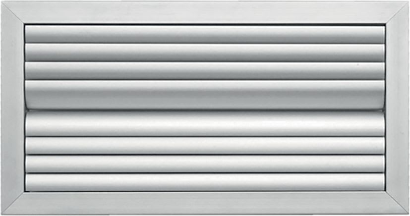 S&P - Grille de soufflage à ailettes courbes dble déflec, alu, D 400 x 300 mm