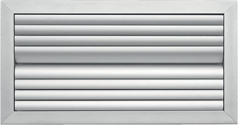 S&P - Grille de soufflage à ailettes courbes dble déflec, alu, D 400 x 150 mm