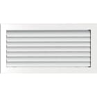 S&P - Grille à ailettes courbes orientables, blanc, dimensions 400 x 100 mm