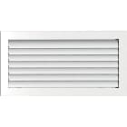 S&P - Grille à ailettes courbes orientables, blanc, dimensions 300 x 100 mm