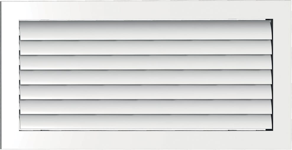 S&P - Grille à ailettes courbes orientables, blanc, dimensions 500 x 300 mm