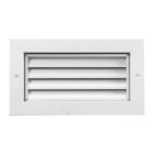 S&P - Grille de transfert anti-vue, blanc, contre cadre, D500 x 150mm