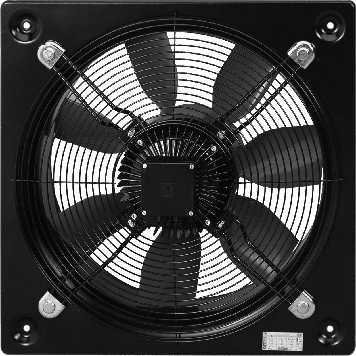 S&P - HELICOIDE MURAL PALE ALUMINIUM 4 POLES TRIPHASE 3KW ATEX