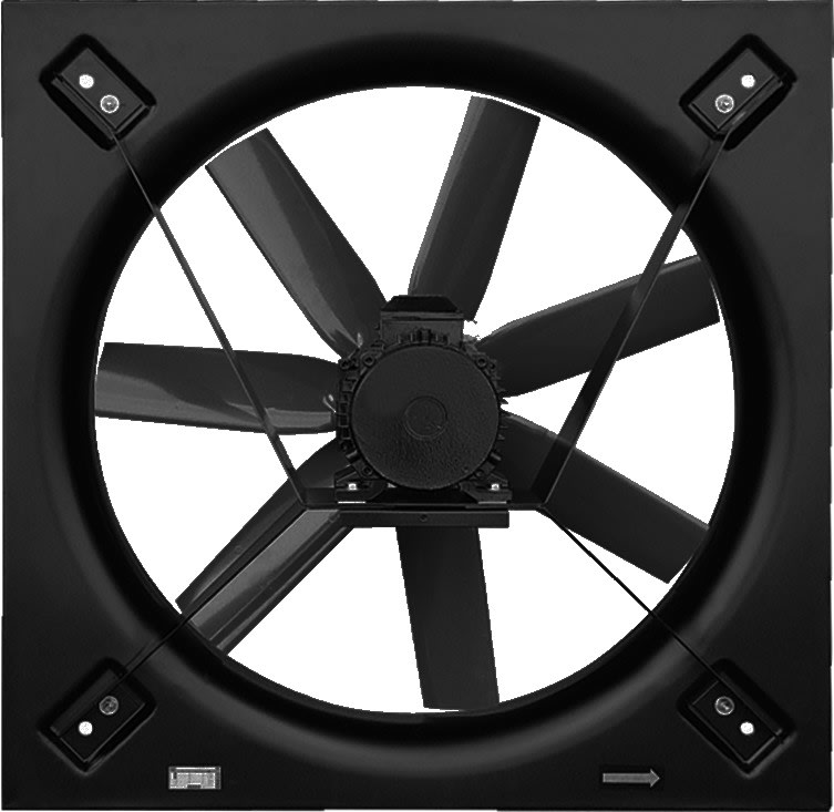 S&P - Ventilateur mural, hélice PVC, 22780 m3/h, 6 pôles, triphasé 230/400V, D 800 mm