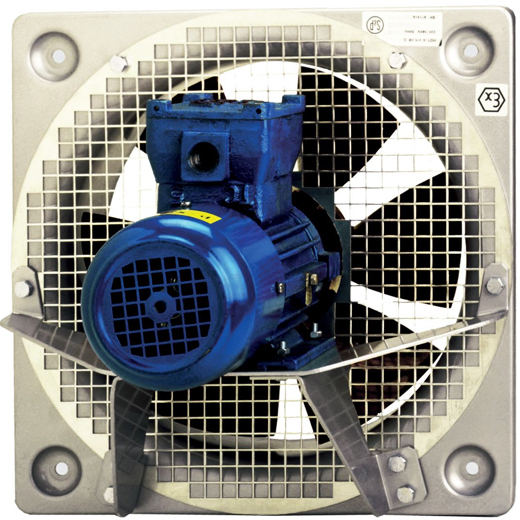 S&P - Ventilateur hélicoïde mural ATEX IIBHT4, 2240 m3/h, tri 230/400V, D 315 mm