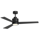 S&P - Ventilateur plafond silencieux 3 vitesses noir, 1300 mm, à LED et cde Radio