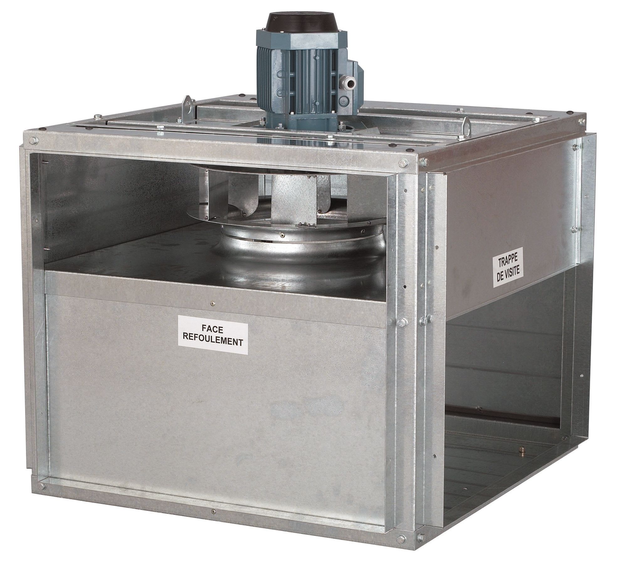 S&P - Caisson 400°C/2h, 3370 m3/h 4 pôles mono 230V, sans plénum d'aspiration