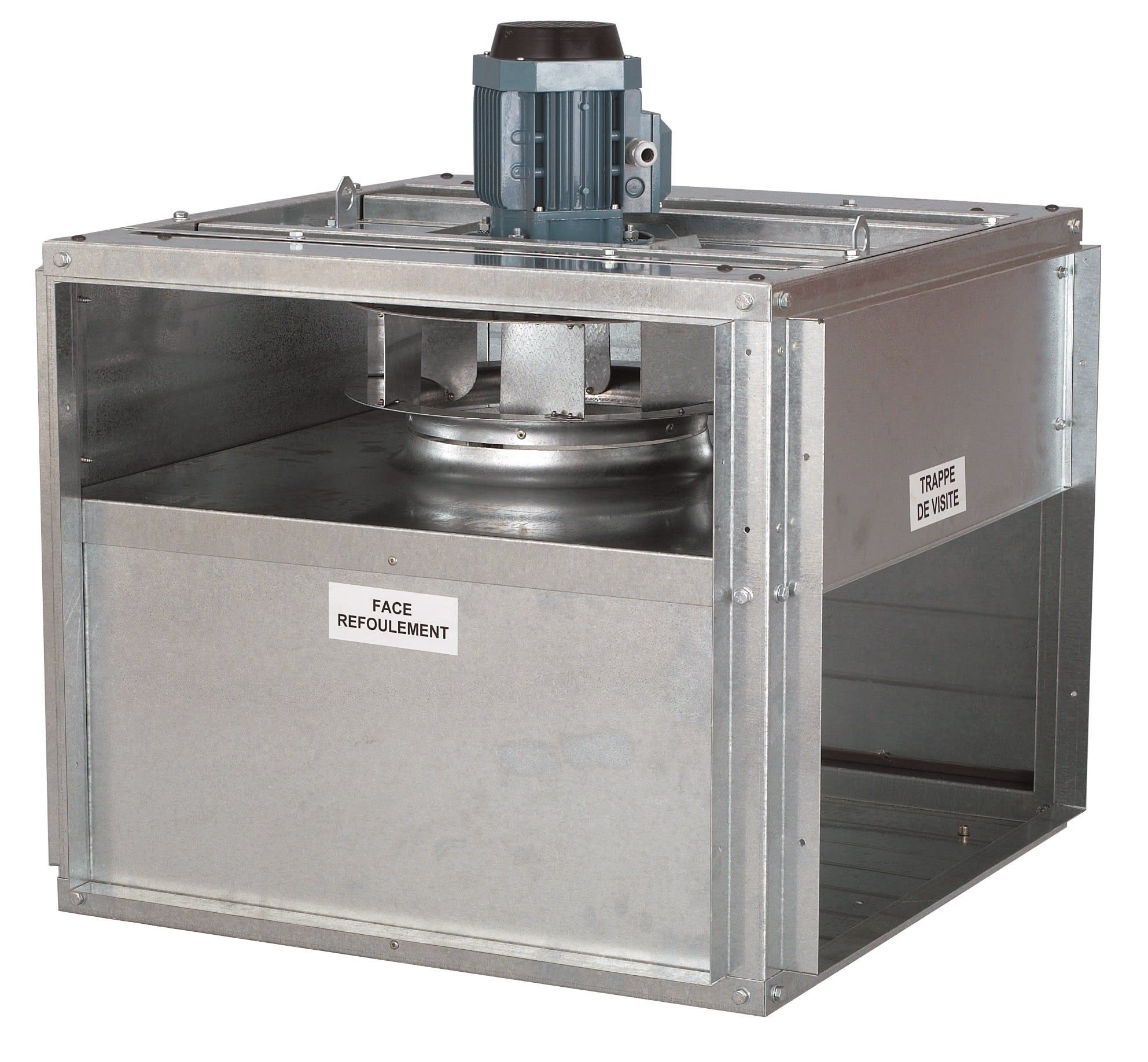 S&P - Caisson 400°C/2h, 5060 m3/h, avec plénum d'aspiration à débit constant