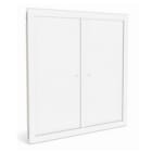 S&P - Volet de désenfumage blanc à portillon, 2 vantaux pour installation verticale