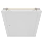 S&P - Volet de désenfumage blanc à portillon, installation plafond, D 430 x 530 mm