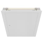 S&P - Volet de désenfumage blanc à portillon, installation plafond, D 430 x 530 mm