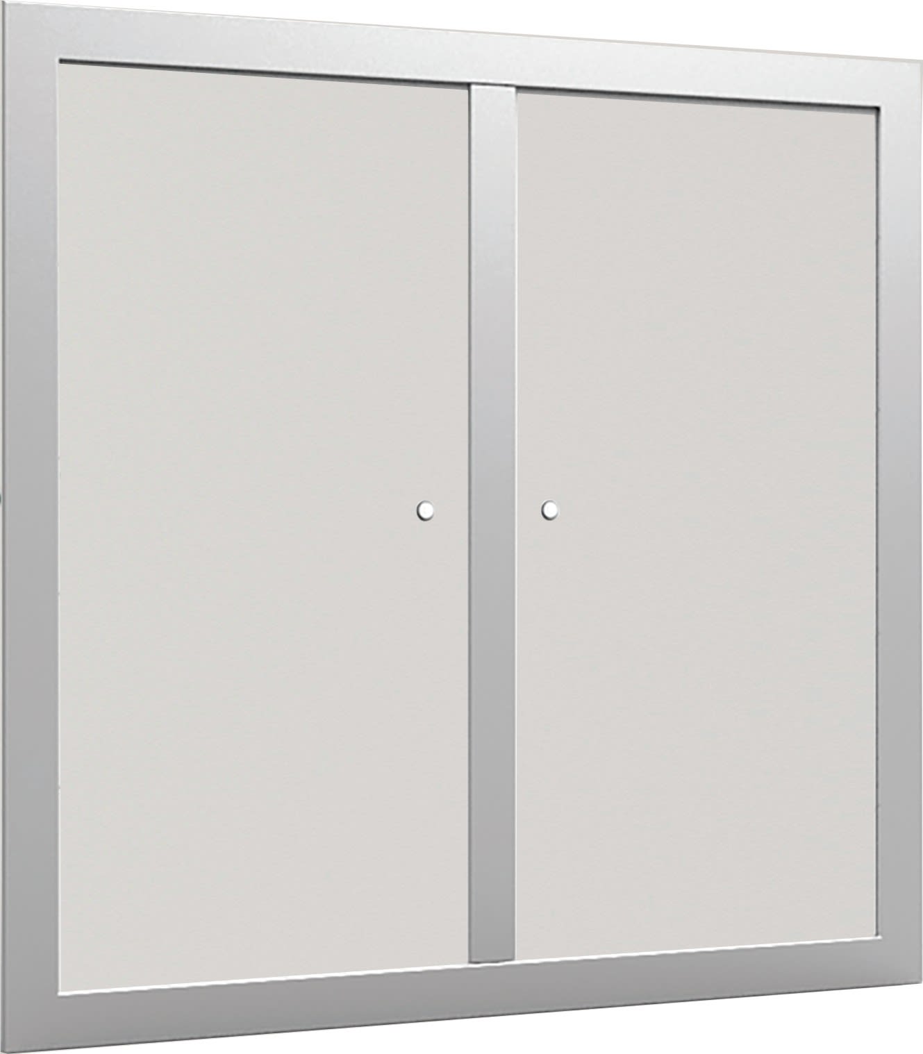 S&P - Volet de désenfumage alu à portillon, 2 vantaux pour installation verticale