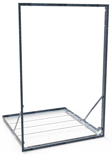 S&P - Précadre + grille anti-chute pour volet de désenfumage KAMOUFLAGE, D 380 x 630mm