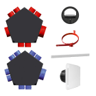 S&P - Kit accessoires VMC DF avec 1 plénum insuff. et 1 ext., bouches, colliers