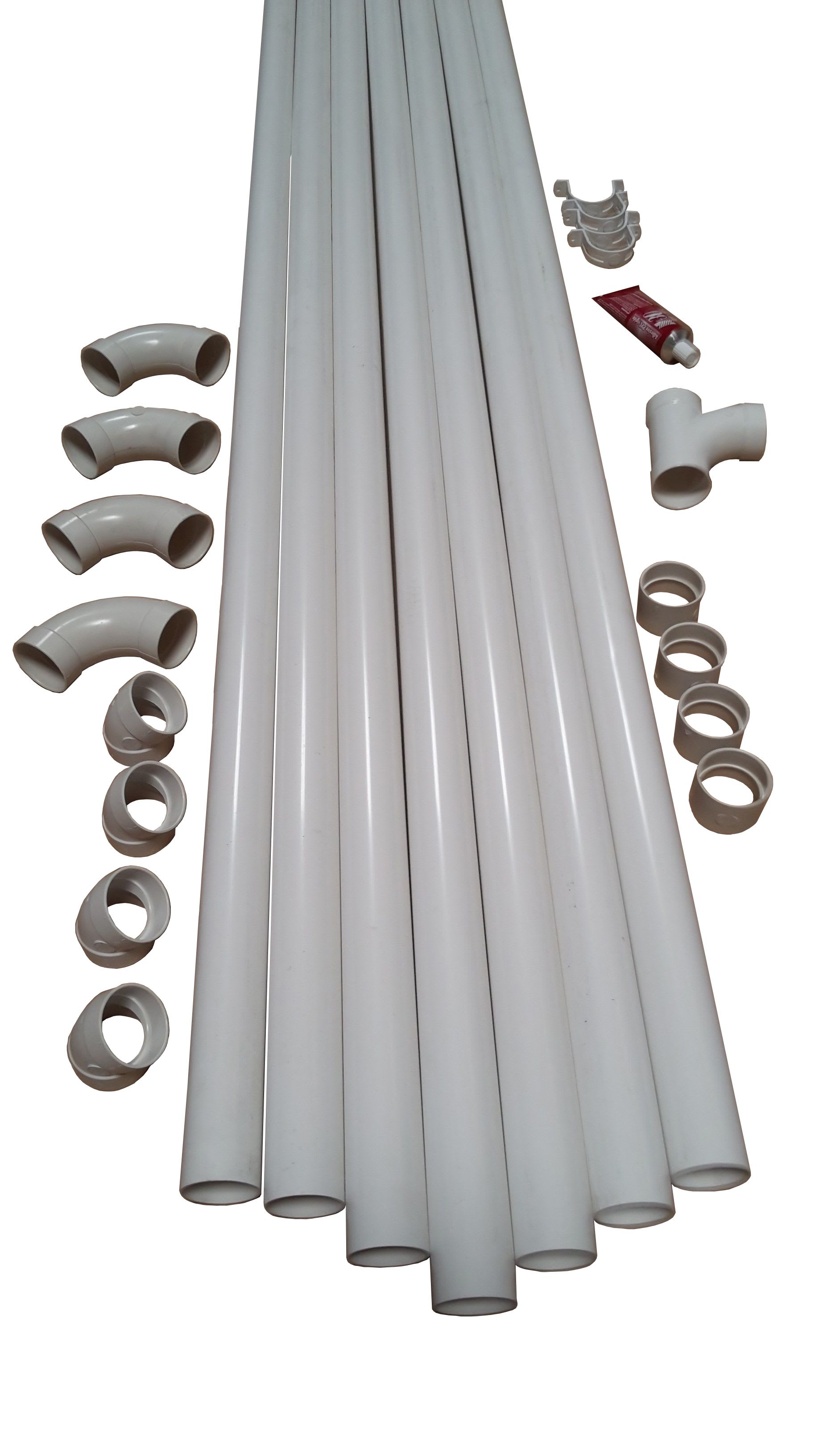 S&P - Kit réseaux SAPHIR comprenant 10 tubes longueur 2 m D 51 mm + accessoires