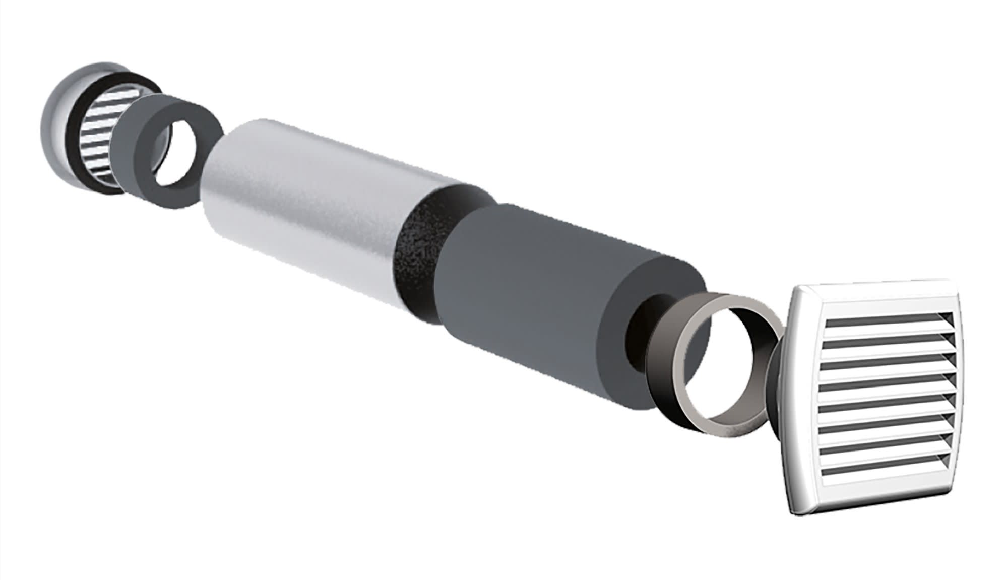 S&P - Entrée auto et acoustique 22 m3/h traversée de mur spéciale isolation extérieur