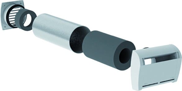 S&P - Kit entrée d'air autoréglable acoustique isolation par l'extérieur, 22 m3/h