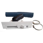 S&P - Kit prise plinthe blanche ramasse-miettes SAPHIR + 1 flexible, 2 colliers