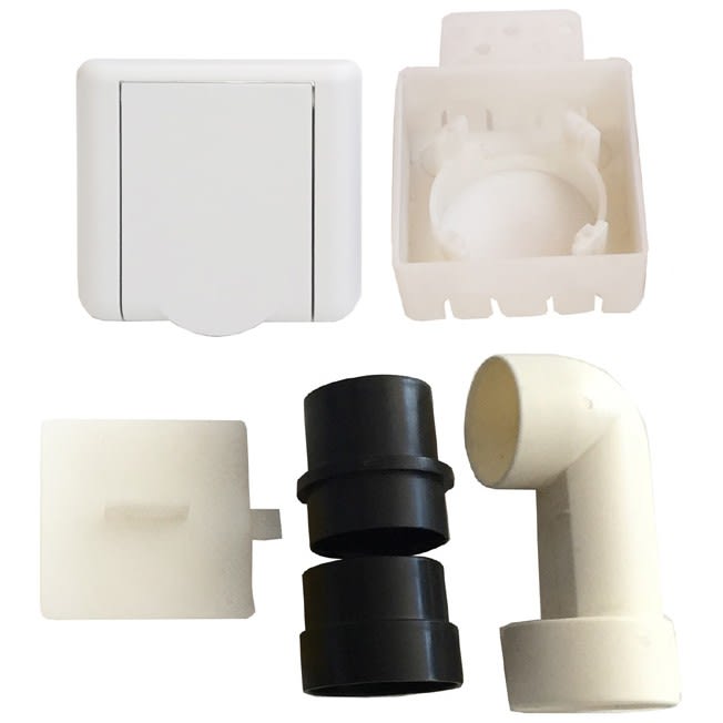 S&P - Kit prise carrée blanche SAPHIR + accessoires D 50/51 mm