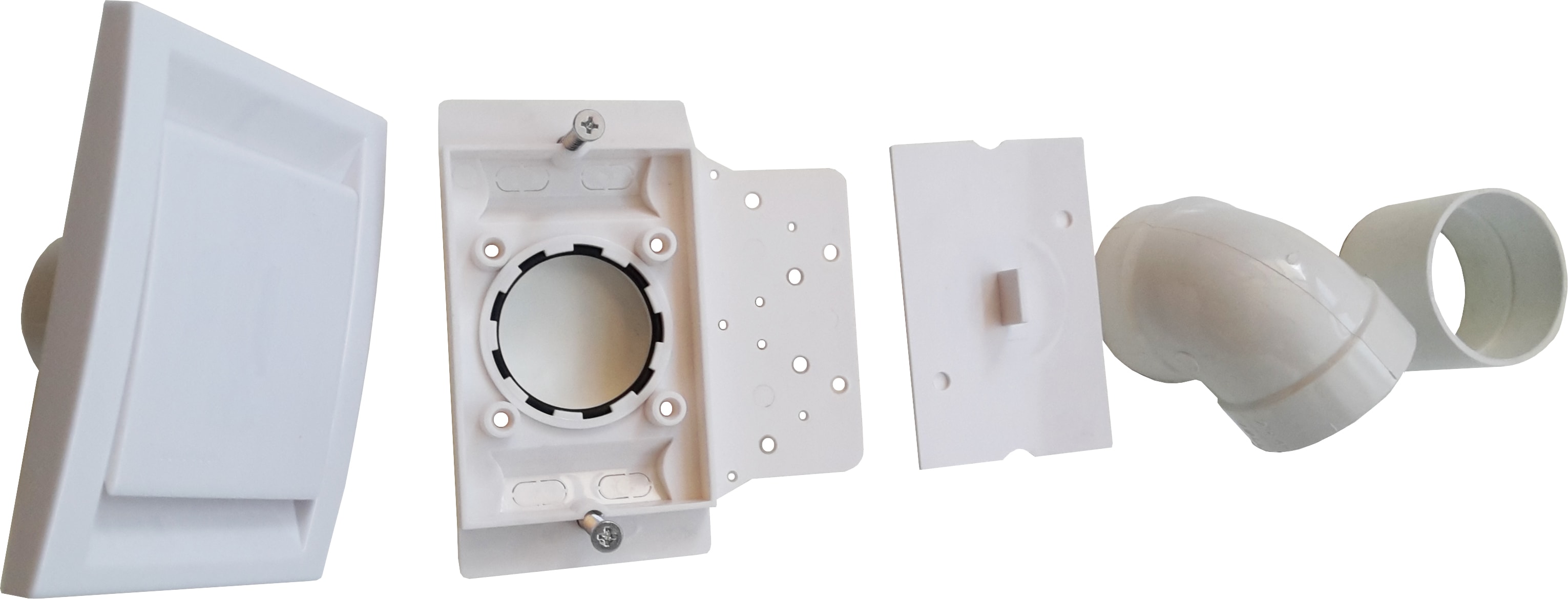 S&P - Kit prise rectangulaire blanche SAPHIR + accessoires D 51 mm