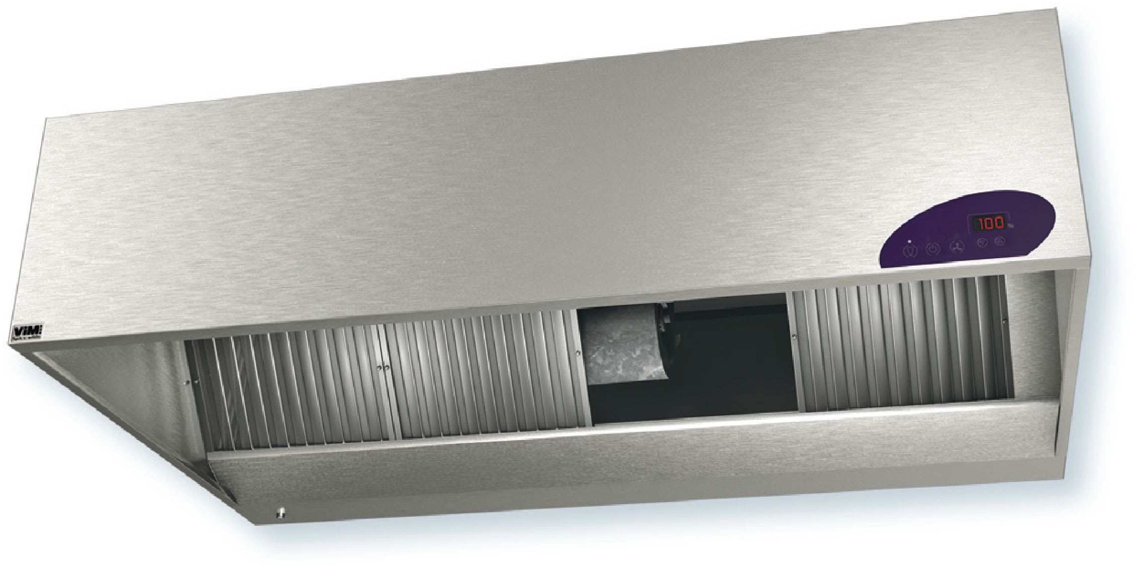 S&P - Hotte laverie statique hauteur 55CM longueur 4,5M visière 1,25M