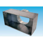 S&P - Plénum galva, raccord arrière D 100mm pour GSAO/GRAI/GRMC/GRL/GRE, D 500 x 100mm