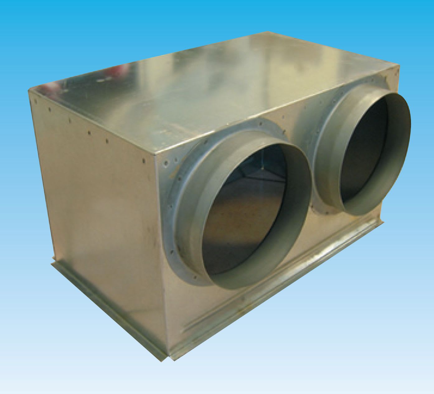 S&P - Plénum à sortie arrière, 2 piquages D 250 mm, pour GRAIxCD et GMI 600 x 400 mm