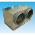 S&P - Plénum à sortie arrière, 4 piquages D 200 mm, pour grille GRR 600 x 601