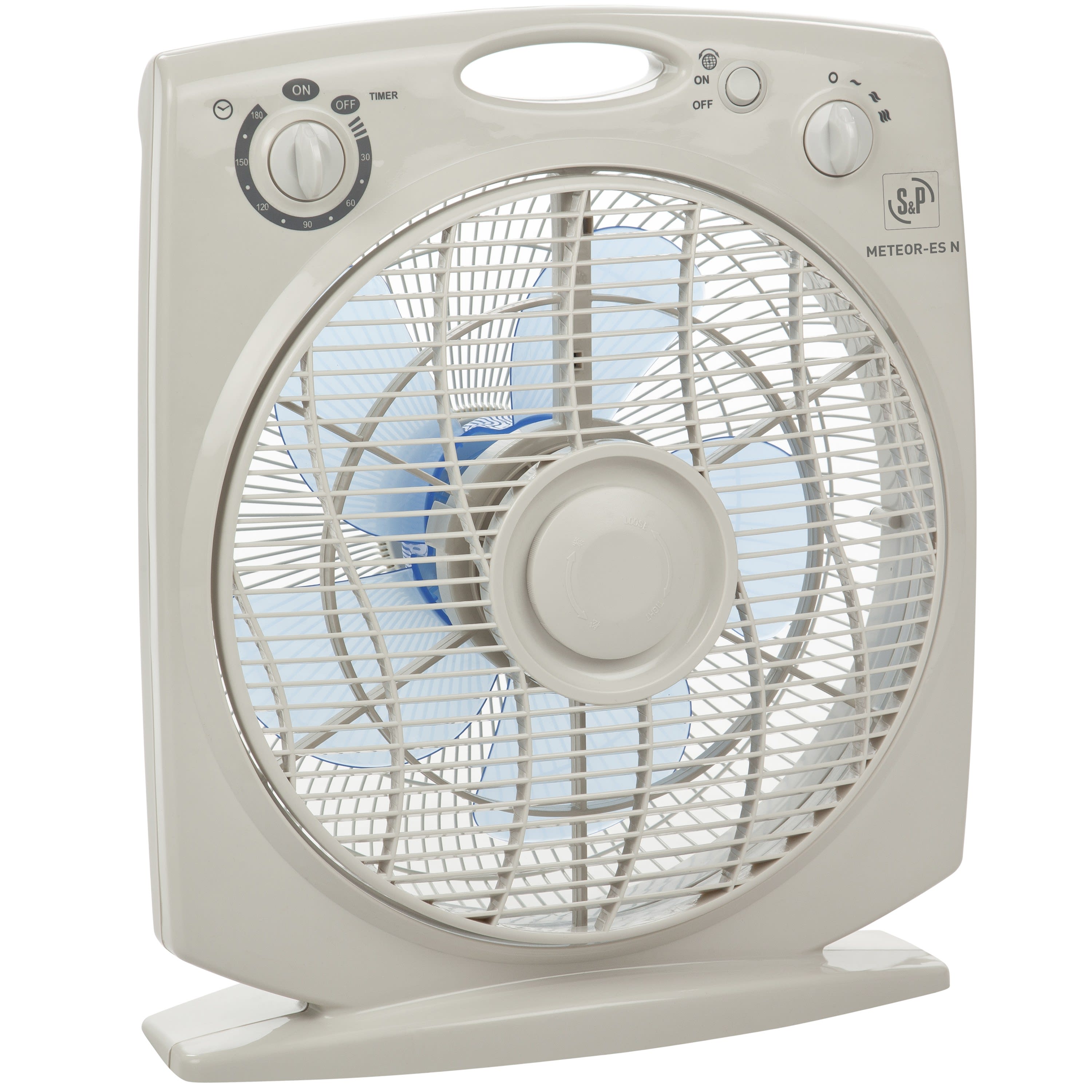 S&P - Ventilateur box-fan, 3 vitesses, minuterie programmable jusqu'à 180 mn