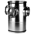 S&P - Collecteur d'étage acier galvanisé à joints, classe C, 2 piquages à 180°, D 450