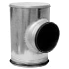 S&P - Te souche insonorise en acier galvanise, a joints, isolation 25 mm, D 160 mm