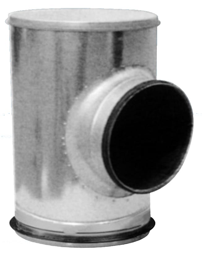 S&P - Te souche insonorise en acier galvanise, a joints, isolation 25 mm, D 160 mm