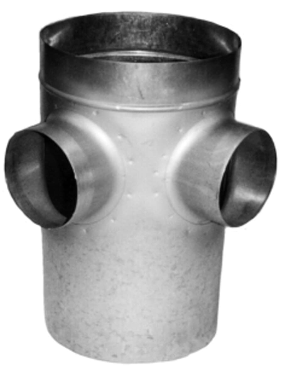 S&P - Collecteur d'étage acier galvanisé, 2 piquages à 180°, D 250 mm