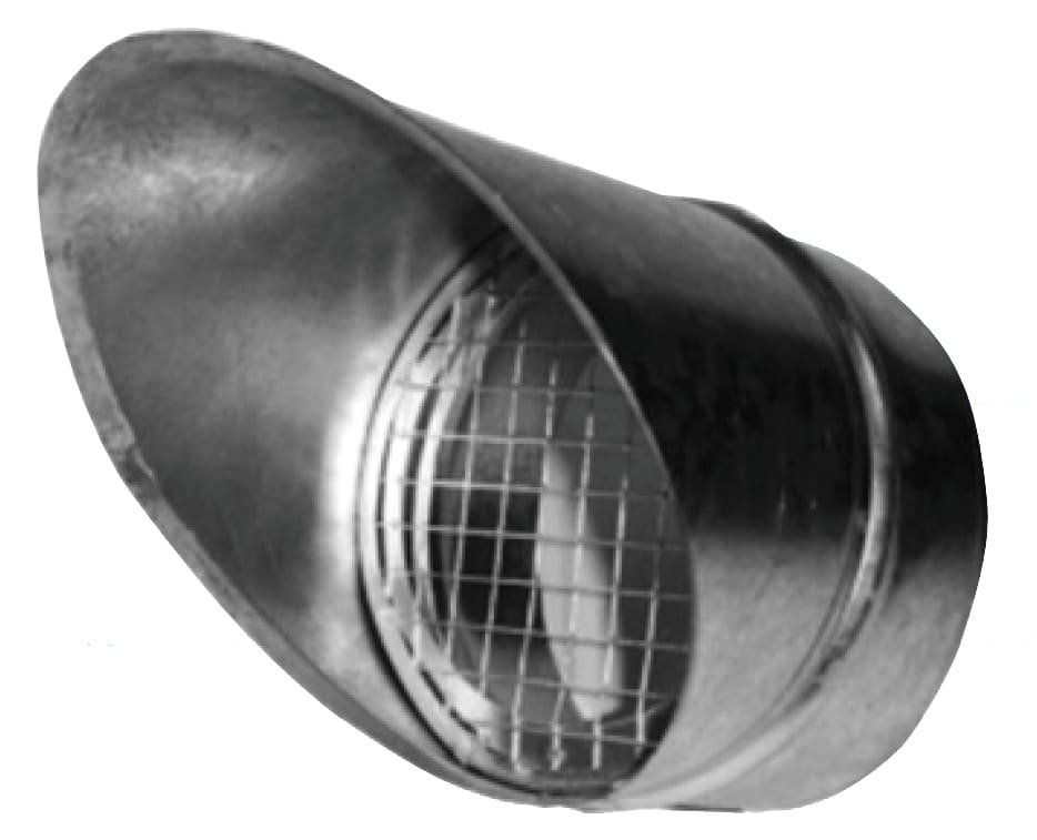 S&P - Auvent pare-pluie acier galvanise diametre de raccordement 250 mm.