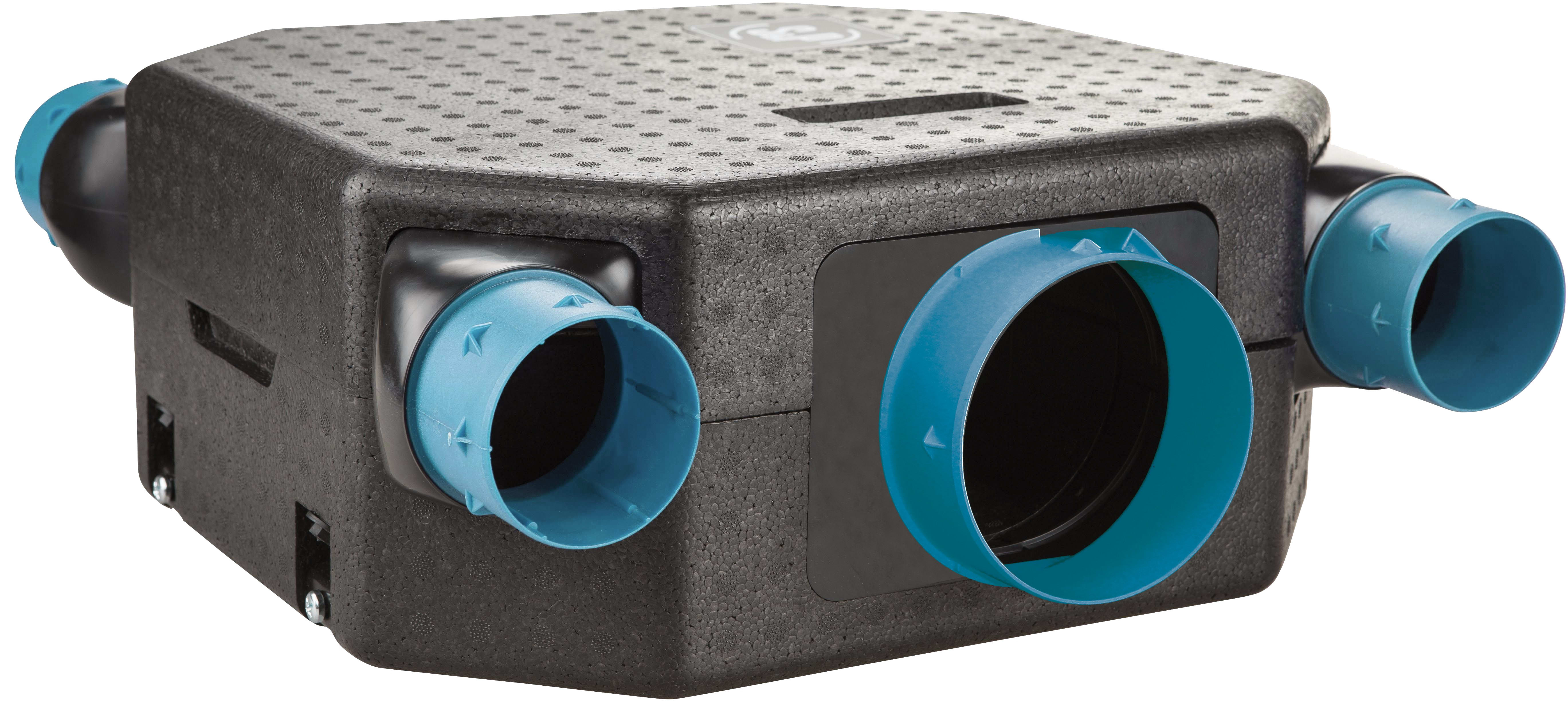 S&P - Caisson VMC hygro extra-plat 185 mm basse conso 18,1 W-Th-C jusqu'à 4 sanitaires