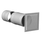 S&P - Grille de façade aluminium à auvent avec manchon télescopique, D 250 mm