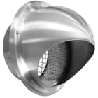 S&P - Prise d'air ou sortie d'air de facade, semi-spherique, en acier inox, D 160 mm