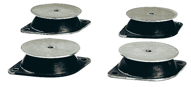 S&P - Plots antivibratiles, D 60 mm, poids supporté 45 kg, 4 unités