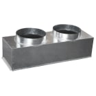 S&P - Plénum galva, raccord arrière D400mm pour GSAO/GRAI/GRMC/GRL/GRE D500 x 500mm