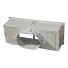 S&P - Plénum ABS pour grilles 400 x 100, raccord oblong égal D 160/200 mm + volet