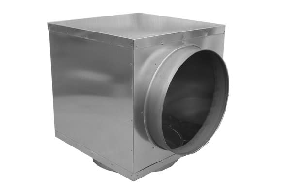 S&P - Plénum isolé à raccordement latéral pour diffuseur DCI, raccord D 450 mm
