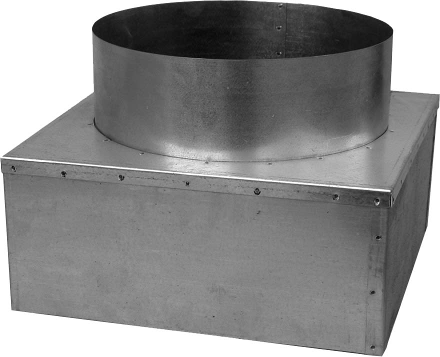 S&P - Plénum isolé piquage arrière pour diffuseur DPC 525, raccord D 400 mm