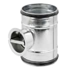 S&P - Registre manuel en acier galva, volet en tôle pleine, à joints, raccord D 450 mm