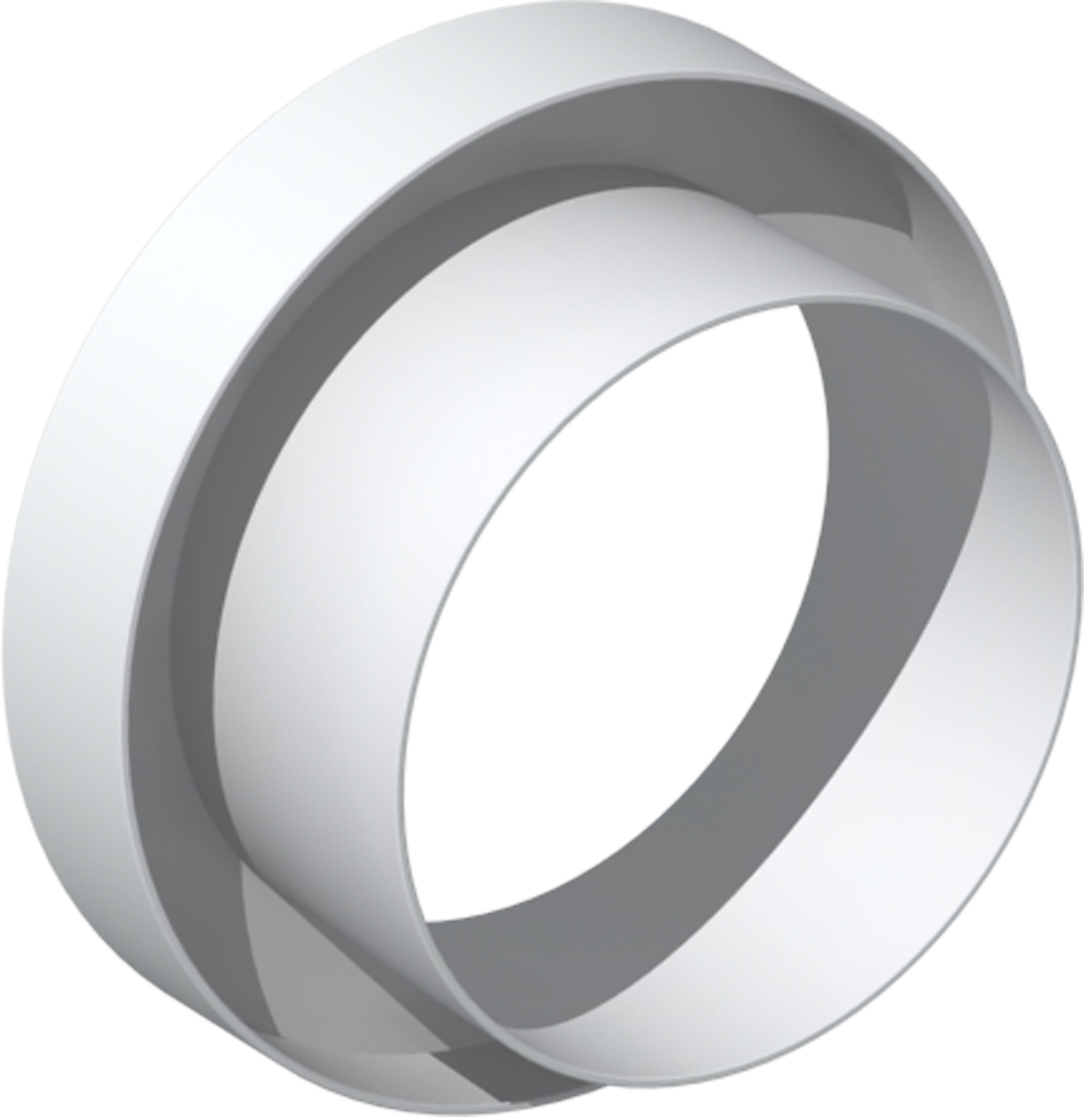 S&P - Réduction plate centrée pour réseau de VMC, D 100/80 mm, gamme TUBPLA